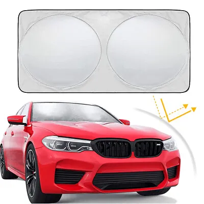 Car Truck Windshield Sun Shade Visor Front Sunshade Cover Extra Large Foldable • $8.49