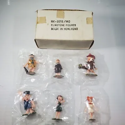 Vintage The Flintstones Six TV Tinykins Plastic Figures By MARX 1961 • $109.99