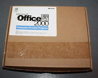 Microsoft Office 2000 Consumer Preview Program - Unopened Box - 1998 • $14.95