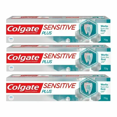 3x Colgate Sensitive Plus Instant Relief From Toothpaste 70g Pro Argin Formula • £25.36