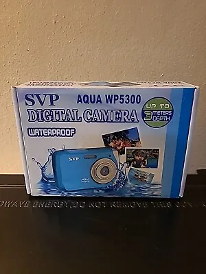 SVP Aqua WP5300 Underwater Waterproof Digital Camera Aqua Blue Runs On 2 AAA • $50