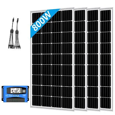 £167.99 • Buy 200W~800W Mono Solar Panel Kit 12V RV Caravan Battery Charger Home Boat Off Grid