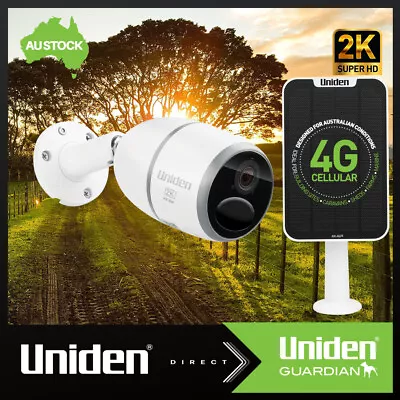 Uniden - Appcam Solo2k 4g Kit - 4g Cellular Full Hd Smart Camera + Solar Panel • $699