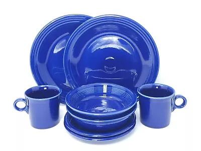 Fiesta Dinnerware 8-Piece Dinner Set TWILIGHT BLUE Place Setting Vitrified China • $35.99