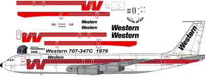 Western Boeing 707-300 Pointerdog7 Decals For Minicraft 1/144 Kit • $10