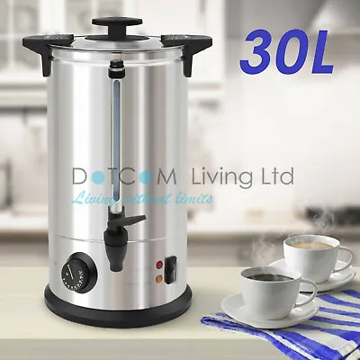 £134.99 • Buy Electric Stainless Steel Catering Water Boiler Tea Urn Commercial 30 Litre