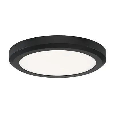 £92.44 • Buy EnviroLite Flush Mount 16-in LED 1-Light Edge-Lit Matte Dimmable Black