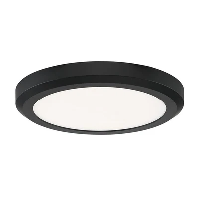 £92.44 • Buy EnviroLite Flush Mount 16-in LED 1-Light Edge-Lit Matte Dimmable Black