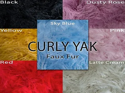 Faux Fake CURLY Yak FUR 3.5  LONG Pile Japanese Fire Retardant Yarn 2.3oz SBY • $26.50