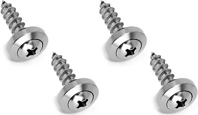 License Plate Frame Self Tapping Screws Fasteners M6x20mm Polished/Chrome • $12.99