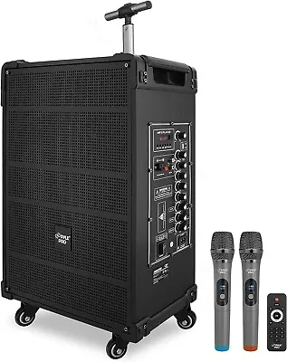 Pyle 12'' Portable Wireless BT Streaming PA Speaker System-Rechargeable Battery • $228.99