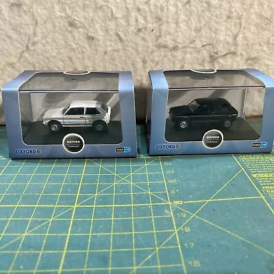 Oxford Diecast 1:76 Scale VW Volkswagen Golf GTI 2 Models 1 White 1 Black Boxed • £10