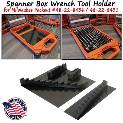 Spanner Box Wrench Tool Holder For Milwaukee Packout #48-22-8436 / 48-22-8431 • $17.95