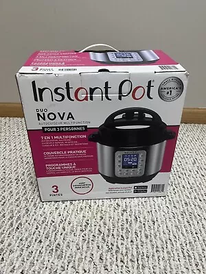 Instant Pot Duo Nova 3 Qt. 7-in1 Multi-Use Pressure Cooker - Black/Silver • $58