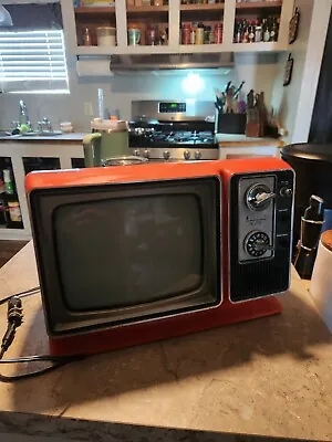 Vintage Zenith Television 9  Orange *NOT TESTED* • $99.99