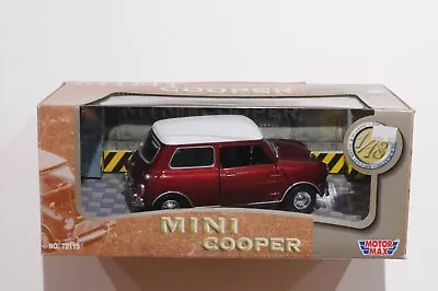 Motor Max Mini Cooper Red Scale 1:18 Diecast Model 73113 • $30