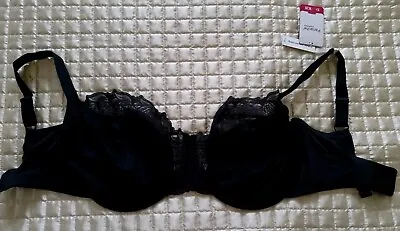  Panache SuperBra 32 KK  Black Melody Balconnet NEW • £28