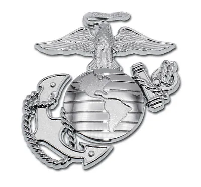 NEW U.S. Marine Corps USMC Premium Anchor With Silver Accent Chrome Auto Emblem • $25.95