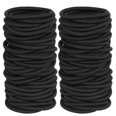 THICK Black Hair Bands Elastics Bobbles Girls Kids School Ponies Ties UK Quality • £3.99