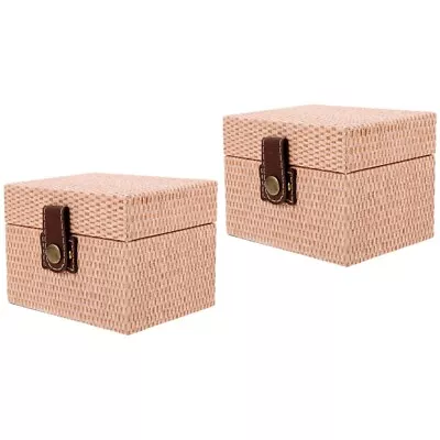  2 PCS Jewelry Storage Box Dressing Table Retro Decor Vintage • $61.55