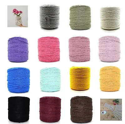 Natural Craft Macrame Cotton String Artisan Thread Twisted Cord 2 Mm 3 Mm 5 Mm • £9.97