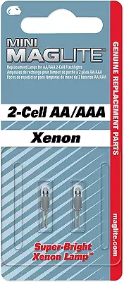 Replacement Lamps For 2-Cell AA Mini Flashlight 2-Pack • $12.01