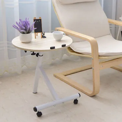 Adjustable Beside Table Over The Bed Rolling Wheels Desktop Laptop Overbed Tray  • $20.26