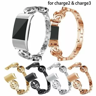 $16.20 • Buy Luxury Stainles Steel Wrist Watch Band Strap Clasp For Fitbit Charge2 3 4 5