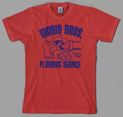 Super Mario Bros T Shirt 1983 Plumbing Video Game Nintendo Nes Arcade Retro Gift • $10.95