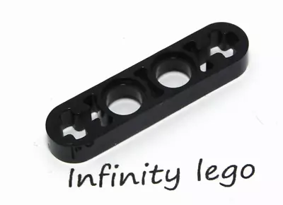 10 LEGO Technic Black Beam Plate 4 X 0.5 With Axle Holes Each Side (32449) • $6.50