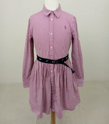 £9.99 • Buy Polo Ralph Lauren Girl's Shirt Dress Size 14 Years Pink Striped  Belted Used F1
