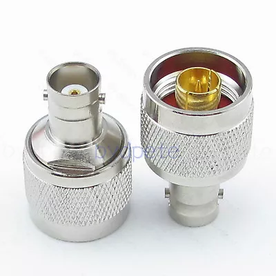BNC Female Jack To N Male Plug Straight RF Connector Adapter Coaxial Coax 50ohms • $3.20
