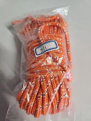 1/4  X 50'  Nylon Braided Rope Orange • $15.99