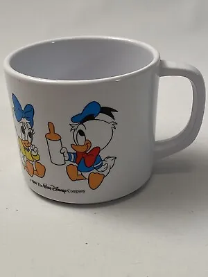 Disney Mug Baby Mickey Minnie Mouse Donald Daisy Duck 1984 Plastic Cup Vintage • $9.97