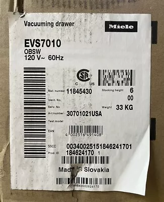 Miele EVS7010OBSW 24  Handless Vacuum Sealing Drawer - Obsidian Black • $2615