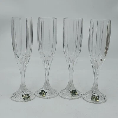 $37.83 • Buy Vintage Mikasa Crystal Champagne Flutes Berkeley Pattern Discontinued Set Of 4. 