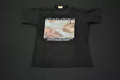 Stained VTG Michelangelo Shirt La Cappella Sistina Sistine Chapel 424CL • $29.99
