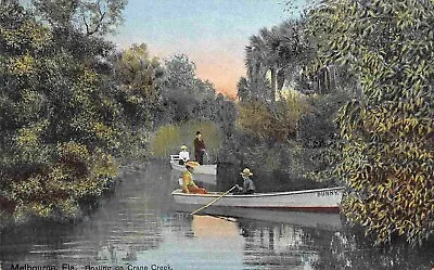 Boating Crane Creek Melbourne Florida 1910c Postcard • $7.97