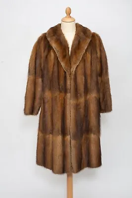 Vintage Royal Russian Sable Fur Coat 1960-1970 Brown Colour Medium Long • $959