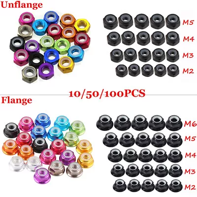 10X M2/M3/M4/M5/M6 Nylon Insert Self-Lock Aluminum Nuts Hex Lock Nut • $8.72