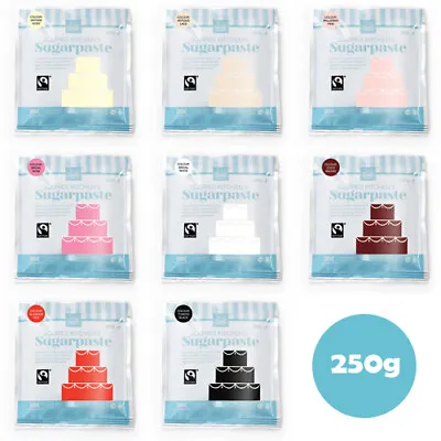 Squires Kitchen Sugarpaste 250g Multiple Colours Ready To Roll Icing Fondant • £3.45