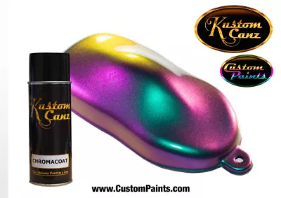 Kustom Canz CHROMACOAT GREEN 12 Oz AEROSOL CAN Custom Paint Chameleon HOK • $39.99