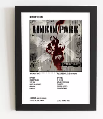 Linkin Park Poster Hybrid Theory Album Art Polaroid Style Rock Poster A4A3 • £10.99