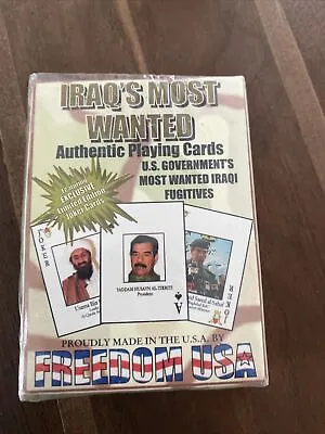 Iraq's Most Wanted Authentic Playing Cards Limited Edition Joker VTG Sealed Deck • $9.99