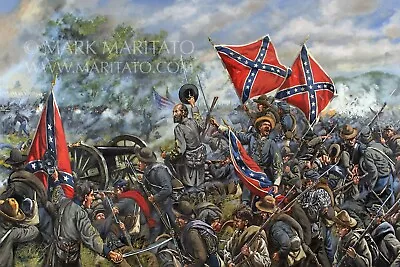 Mark Maritato Signed Civil War Military Art Print The Angle Gettysburg Armstead • $59.95