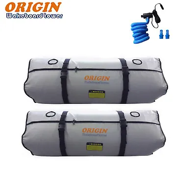 Origin Boat Wakeboard Tower Ballast Bag Fat Sac 2x 550 Lbs Plus Pump • $298.90