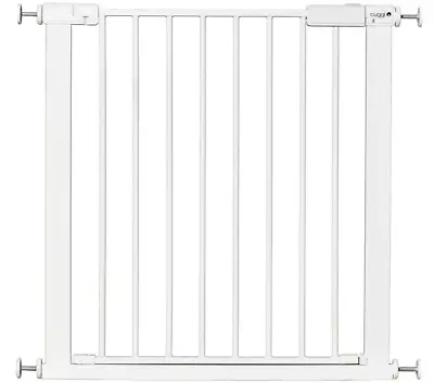 Baby Safety Gate Pet Dog Barrier Stair Guard Door 75 To 81cm - White By Cuggl • £20.95