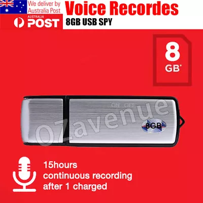 8GB USB Digital Sound Voice Recorder Audio Record Pen Dictaphone Memory Stick SG • $20.59