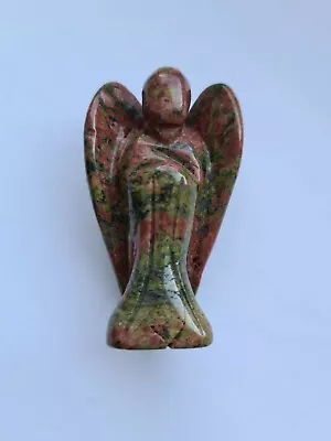 £10 • Buy UNAKITE GEMSTONE ANGEL 50mm Crystal Reiki Healing Meditation Guardian Arch