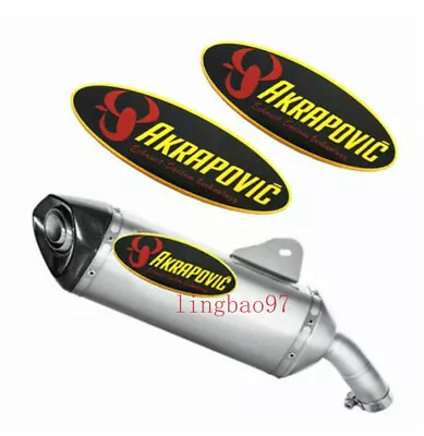 2pcs Akrapovic Aluminium Heat-resistant Motorcycle Decal Exhaust Pipe Sticker • $6.91